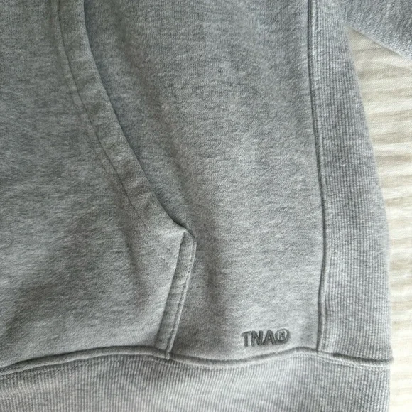 TNA Gray Sweatshirt Hoodie with Drawstrings - Picture 3 of 4